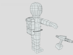 low poly cartoon astronaut 3D Model