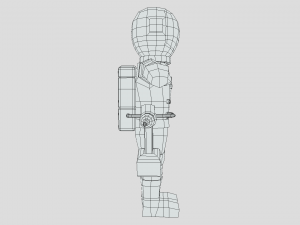 low poly cartoon astronaut 3D Model