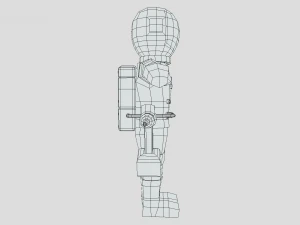 low poly cartoon astronaut 3D Model
