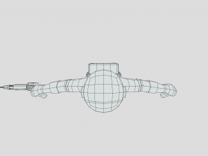 low poly cartoon astronaut 3D Model