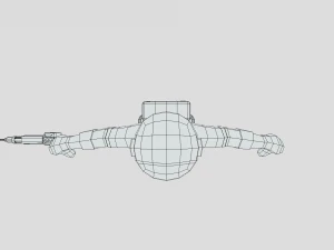low poly cartoon astronaut 3D Model