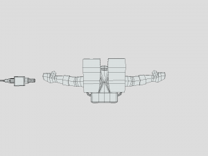 low poly cartoon astronaut 3D Model