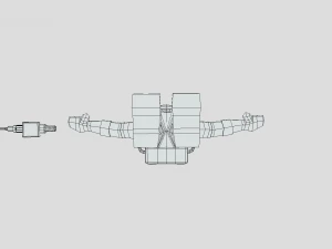 low poly cartoon astronaut 3D Model