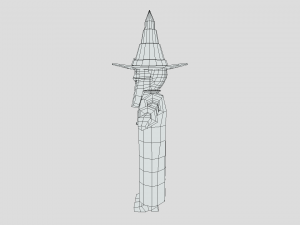 low poly cartoon wizard Modelo 3D