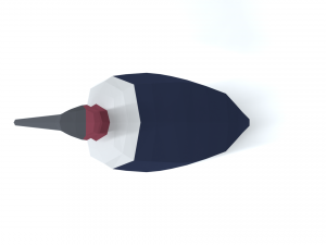 low poly cartoon marabou stork Model 3D