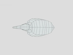 low poly cartoon marabou stork 3D Model