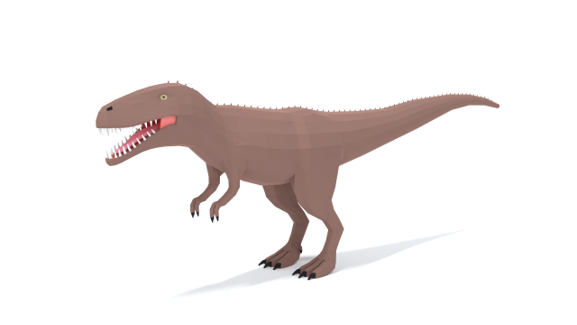 low poly cartoon torvosaurus dinosaur 3D Model .c4d .max .obj .3ds .fbx .stl .blend 