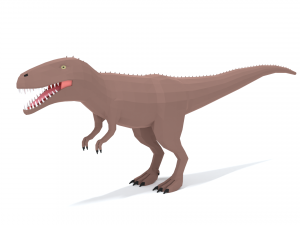 low poly cartoon torvosaurus dinosaur 3D 모델
