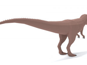 low poly cartoon torvosaurus dinosaur 3D Model