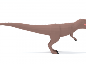 low poly cartoon torvosaurus dinosaur 3D Model