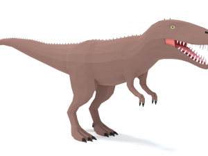 low poly cartoon torvosaurus dinosaur 3D Model