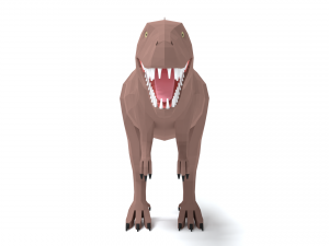 low poly cartoon torvosaurus dinosaur 3D Model
