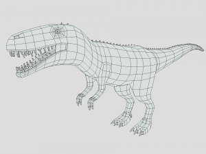 low poly cartoon torvosaurus dinosaur 3D Model
