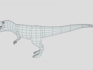 low poly cartoon torvosaurus dinosaur 3D Model