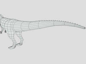 low poly cartoon torvosaurus dinosaur 3D Model