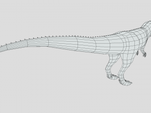 low poly cartoon torvosaurus dinosaur 3D Model