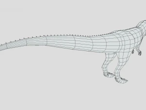 low poly cartoon torvosaurus dinosaur 3D Model