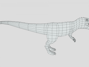 low poly cartoon torvosaurus dinosaur 3D Model