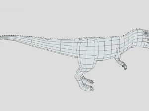 low poly cartoon torvosaurus dinosaur 3D Model
