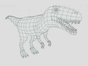 low poly cartoon torvosaurus dinosaur 3D Model
