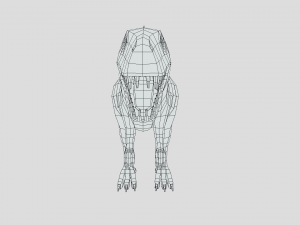 low poly cartoon torvosaurus dinosaur 3D Model