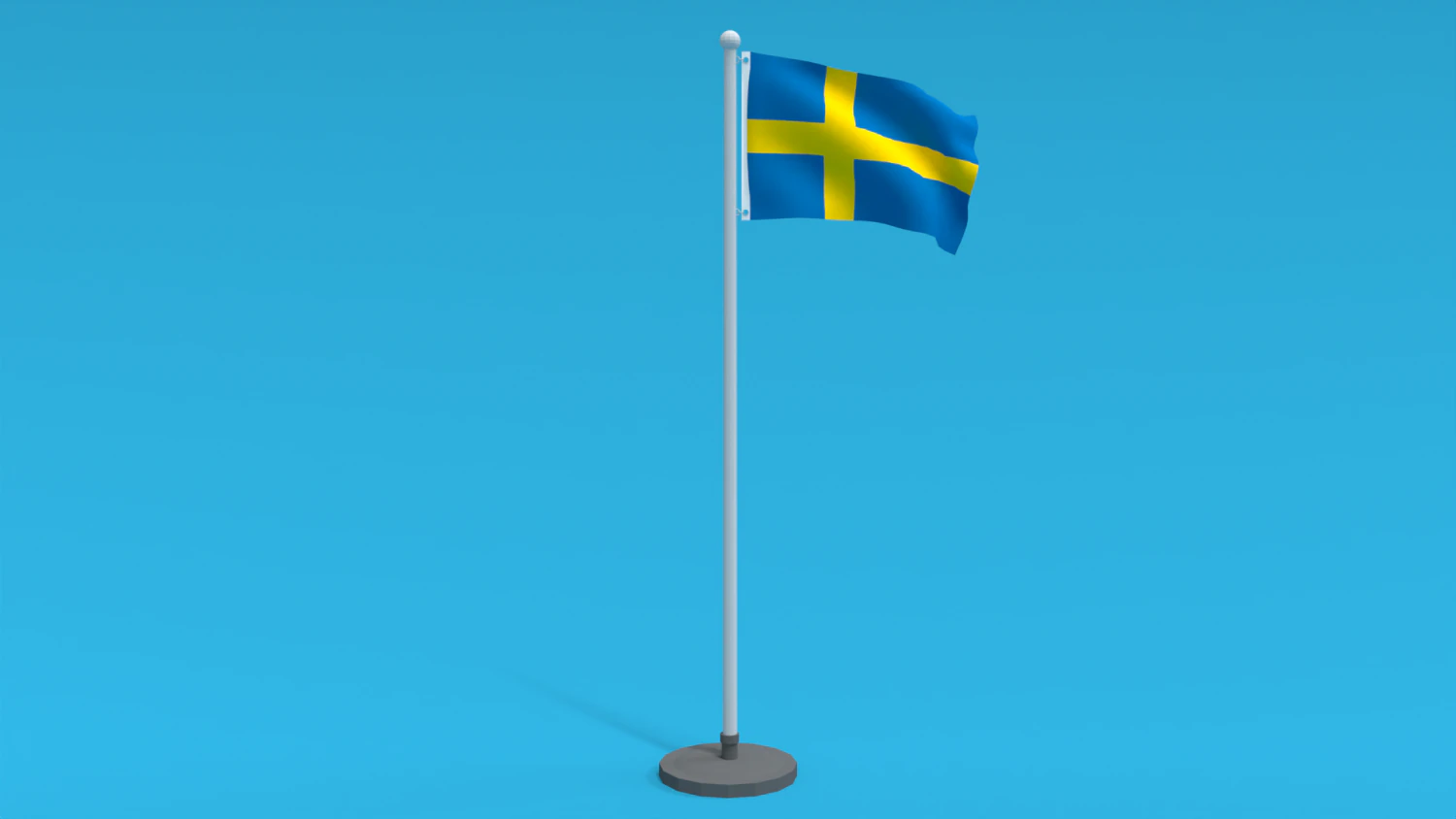 low poly seamless animated sweden flag 3D Model .c4d .max .obj .3ds .fbx .stl .blend