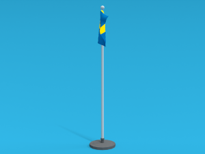 low poly seamless animated sweden flag 3D 모델