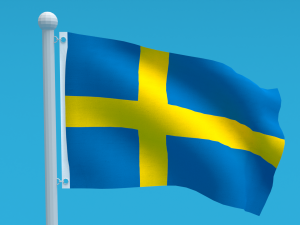 low poly seamless animated sweden flag 3D 모델