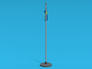 low poly seamless animated sweden flag 3D 모델