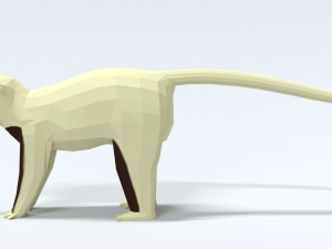 low poly cartoon sifaka lemur 3D Model