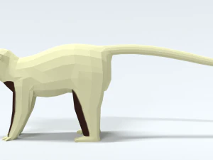 low poly cartoon sifaka lemur 3D Model