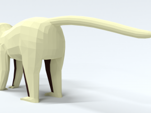 low poly cartoon sifaka lemur 3D Model