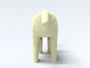 low poly cartoon sifaka lemur 3D Model