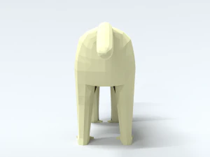low poly cartoon sifaka lemur 3D Model
