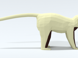 low poly cartoon sifaka lemur 3D Model