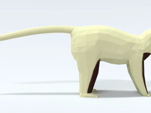 low poly cartoon sifaka lemur 3D Model