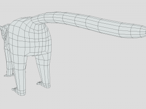 low poly cartoon sifaka lemur 3D Model