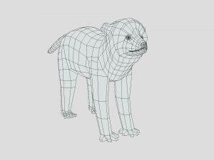 low poly cartoon sifaka lemur 3D Model