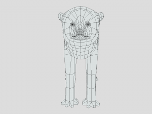 low poly cartoon sifaka lemur 3D Model