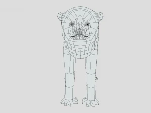low poly cartoon sifaka lemur 3D Model