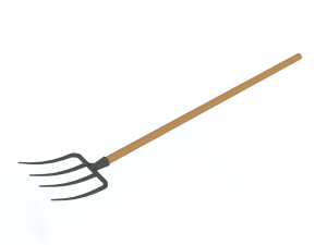 low poly cartoon pitchfork 3D 모델