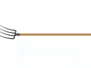 low poly cartoon pitchfork 3D मॉडल