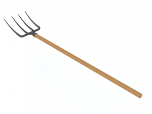low poly cartoon pitchfork 3D मॉडल