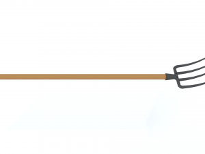 low poly cartoon pitchfork 3D मॉडल