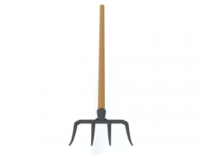 low poly cartoon pitchfork 3D मॉडल