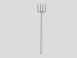low poly cartoon pitchfork 3D मॉडल