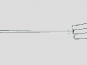 low poly cartoon pitchfork 3D मॉडल