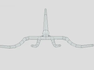 low poly cartoon pitchfork 3D Model