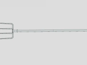 low poly cartoon pitchfork 3D Model