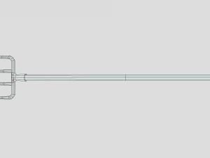 low poly cartoon pitchfork 3D Model